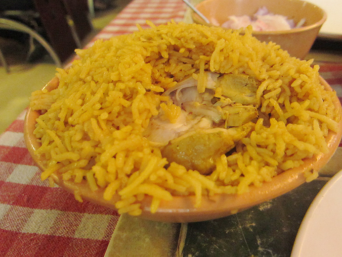 チェンナイで食べたハイデラバード風ビリヤニ