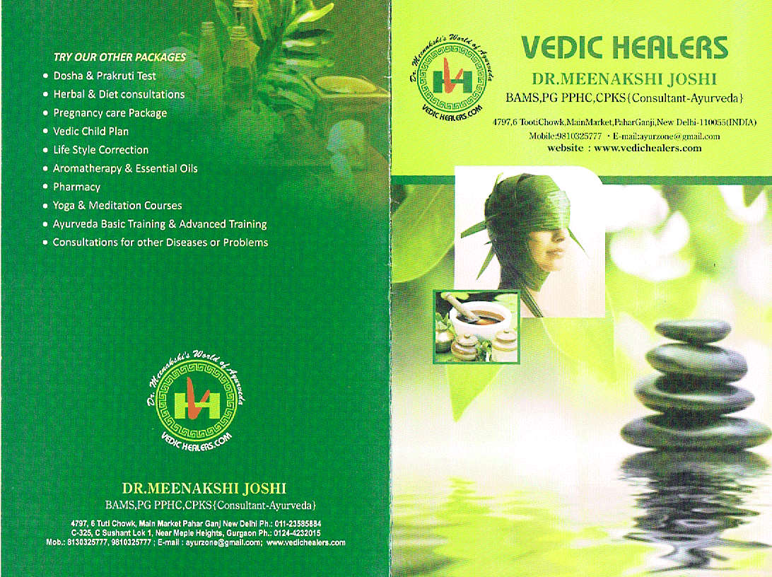 Vedic Healersチラシ表